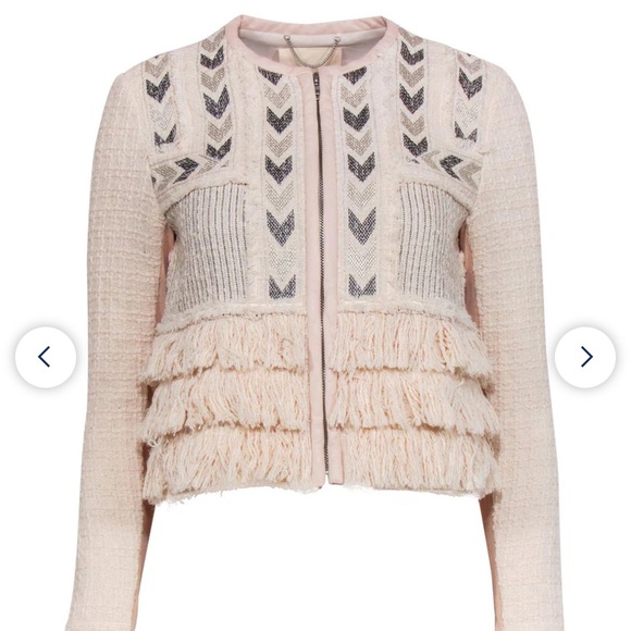 Rebecca Taylor chevron fringe blazer - Picture 2 of 7